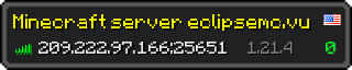 Userbar 320x64 in Minecraft-Stil für den Server 209.222.97.166:25651