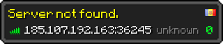 Userbar 320x64 in minecraft style for 185.107.192.163:36245