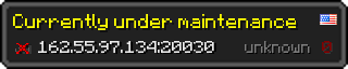 Userbar 320x64 in minecraft style for 162.55.97.134:20030