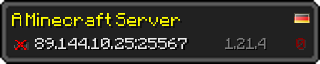 Userbar 320x64 in minecraft style for 89.144.10.25:25567