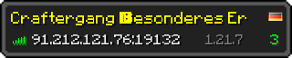 Userbar 320x64 in minecraft style for 91.212.121.76:19132