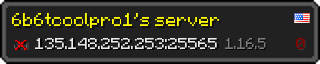 Userbar 320x64 in Minecraft-Stil für den Server 135.148.252.253:25565