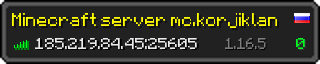 Userbar 320x64 in minecraft style for 185.219.84.45:25605