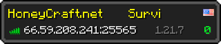 Userbar 320x64 in Minecraft-Stil für den Server 66.59.208.241:25565