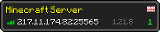 Userbar 320x64 in minecraft style for 217.11.174.82:25565