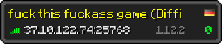 Userbar 320x64 in minecraft style for 37.10.122.74:25768