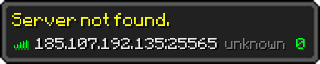 Userbar 320x64 in Minecraft-Stil für den Server 185.107.192.135:25565