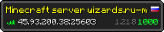 Userbar 320x64 in Minecraft-Stil für den Server 45.93.200.38:25603