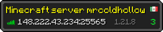Userbar 320x64 in Minecraft-Stil für den Server 148.222.43.234:25565