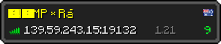 Userbar 320x64 in Minecraft-Stil für den Server 139.59.243.15:19132