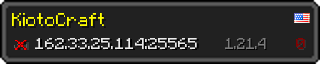 Userbar 320x64 in Minecraft-Stil für den Server 162.33.25.114:25565