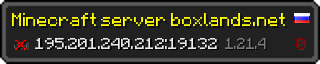 Userbar 320x64 in minecraft style for 195.201.240.212:19132