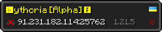 Userbar 320x64 in minecraft style for 91.231.182.114:25762