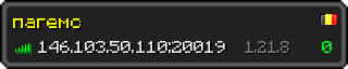 Userbar 320x64 in Minecraft-Stil für den Server 146.103.50.110:20019