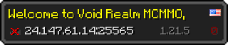 Userbar 320x64 in minecraft style for 24.147.61.14:25565