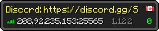 Userbar 320x64 in minecraft style for 208.92.235.153:25565