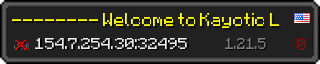 Userbar 320x64 in minecraft style for 154.7.254.30:32495