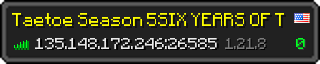 Userbar 320x64 in minecraft style for 135.148.172.246:26585