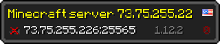 Userbar 320x64 in Minecraft-Stil für den Server 73.75.255.226:25565