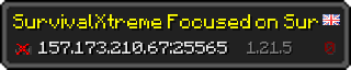 Userbar 320x64 in minecraft style for 157.173.210.67:25565