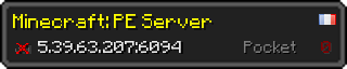 Userbar 320x64 in minecraft style for 5.39.63.207:6094