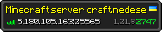 Userbar 320x64 in minecraft style for 5.180.105.163:25565