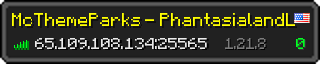 Userbar 320x64 in minecraft style for 65.109.108.134:25565