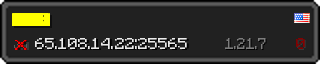 Userbar 320x64 in minecraft style for 65.108.14.22:25565