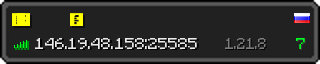 Userbar 320x64 in Minecraft-Stil für den Server 146.19.48.158:25585