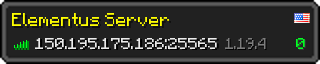 Userbar 320x64 in Minecraft-Stil für den Server 150.195.175.186:25565