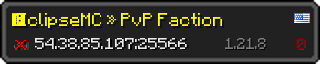 Userbar 320x64 in minecraft style for 54.38.85.107:25566
