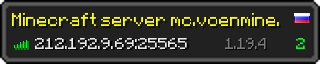 Userbar 320x64 in minecraft style for 212.192.9.69:25565