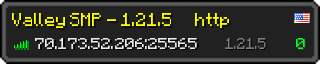 Userbar 320x64 in minecraft style for 70.173.52.206:25565
