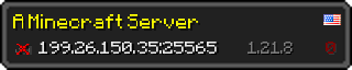 Userbar 320x64 in minecraft style for 199.26.150.35:25565