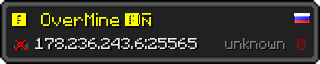 Userbar 320x64 in minecraft style for 178.236.243.6:25565