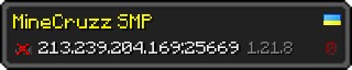 Userbar 320x64 in minecraft style for 213.239.204.169:25669