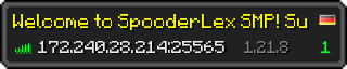 Userbar 320x64 in minecraft style for 172.240.28.214:25565
