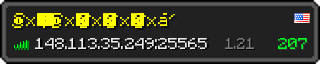 Userbar 320x64 in Minecraft-Stil für den Server 148.113.35.249:25565