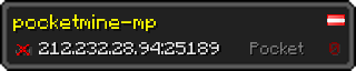 Userbar 320x64 in Minecraft-Stil für den Server 212.232.28.94:25189