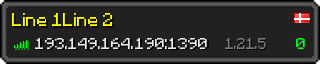 Userbar 320x64 in minecraft style for 193.149.164.190:1390