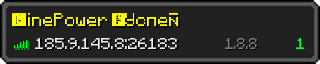 Userbar 320x64 in Minecraft-Stil für den Server 185.9.145.8:26183