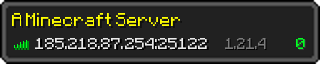 Userbar 320x64 in Minecraft-Stil für den Server 185.218.87.254:25122