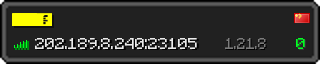 Userbar 320x64 in Minecraft-Stil für den Server 202.189.8.240:23105