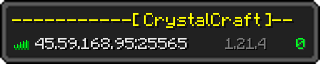 Userbar 320x64 in minecraft style for 45.59.168.95:25565