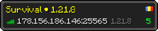 Userbar 320x64 in minecraft style for 178.156.186.146:25565