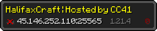Userbar 320x64 in minecraft style for 45.146.252.110:25565
