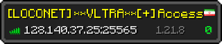 Userbar 320x64 in minecraft style for 128.140.37.25:25565