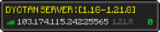 Userbar 320x64 in minecraft style for 103.174.115.242:25565