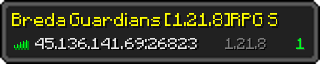 Userbar 320x64 in minecraft style for 45.136.141.69:26823