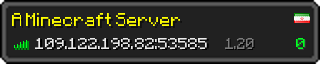 Userbar 320x64 in minecraft style for 109.122.198.82:53585